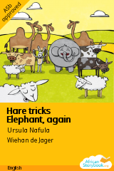 Cover of Hare tricks Elephant, again by Agnes Gichaba