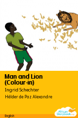 Cover of Man and Lion (Colour-in) by Mozambican folktale