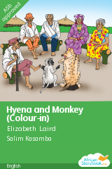 Cover of Hyena and Monkey (Colour-in) by Mulualem Daba