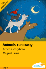 Cover of Animals run away by Cissy Kiwanuka Luyiga