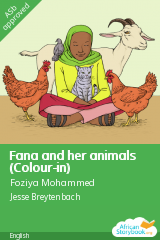 Cover of Fana and her animals (Colour-in) by Foziya Mohammed