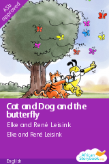 Cover of Cat and Dog and the butterfly by Elke and René Leisink