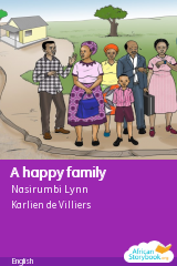 Cover of A happy family by Nasirumbi Lynn