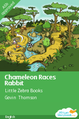 Cover of Chameleon Races Rabbit by Little Zebra Books