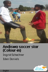 Cover of Andiswa soccer star (Colour-in) by Eden Daniels