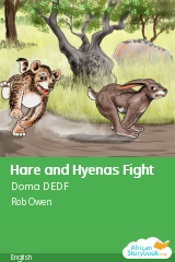 Cover of Hare and Hyenas Fight by Phoebe Sibomana