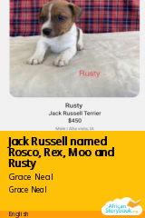 Cover of Jack Russell named Rosco, Rex, Moo and Rusty by Grace Neal