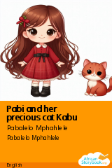 Cover of Pabi and her precious cat Kabu by Pabalelo Mphahlele