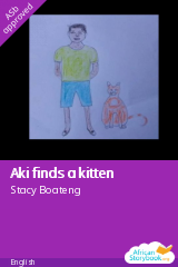 Cover of Aki finds a kitten by Stacy Boateng