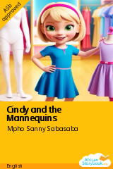 Cover of Cindy and the Mannequins by Mpho Sanny Sabasaba