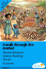 Cover of A walk through the market by Zomba National Library Reading Group