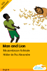 Cover of Man and Lion by Mozambican folktale