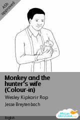 Cover of Monkey and the hunter's wife (Colour-in) by Wesley Kipkorir Rop